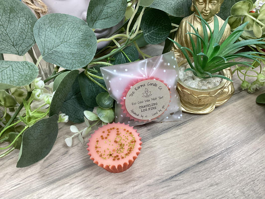 Eco Coco Wax Melt Tart - CRACKLING LOG FIRE  - Nt. Wt. 20g